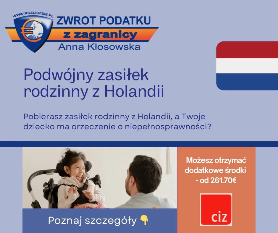 Dodatek na dziecko z orzeczeniem o niepełnosprawności jest przyznawany w wysokości równej dwukrotności podstawowego zasiłku rodzinnego. Konkretna stawka zależy od wieku dziecka. Obecnie jest to od 261.70€ do 373,85€ kwartalnie.